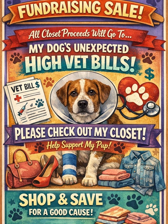 Other - Fundraising Pet Poster - Help Support My Pup (Multicolor)